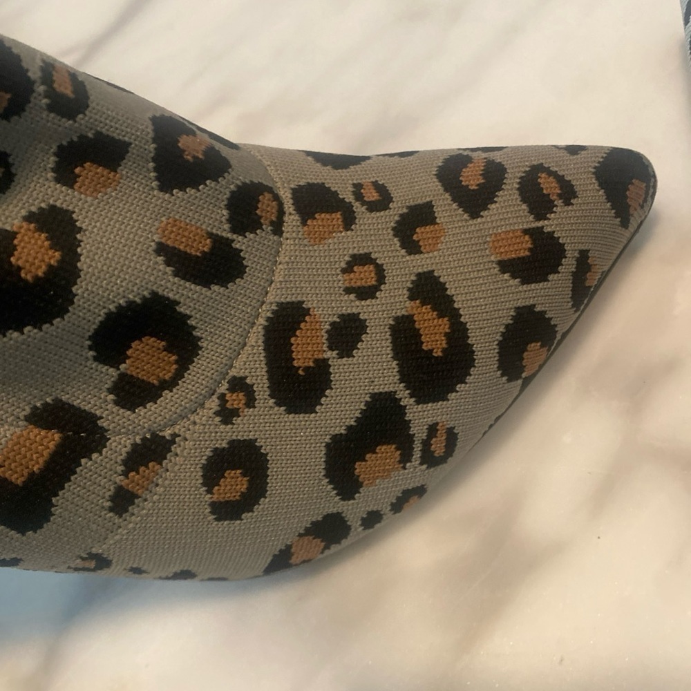 Allegra James Leopard Print Hot Rhinestone Heels Easy On Booties 7.5 Women’s Htf — image 5 of 8
